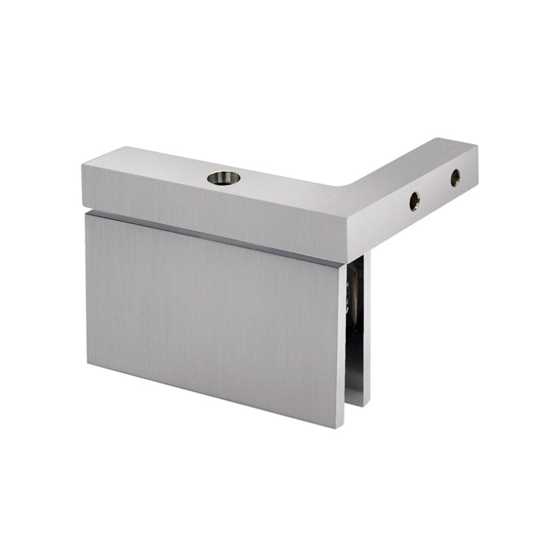 cam90bn-1w DT Cambria Square Pivot Hinge L-Wall Mount 3/8" Glass - Image 1