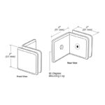 DT Beveled Wall Mount Glass Clamps With Large Leg - Image 18