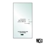 DT 1/4" Clear Tempered Glass For CDK Shower Slider - 30" x 63-3/8" - Finger Pull - Image 2