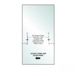 DT 1/4" Clear Tempered Glass For CDK Shower Slider 30" x 63-3/8" - 24" Center-to-Center Towel Bar - Image 3