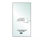 DT 1/4" Clear Tempered Glass For CDK Shower Slider 30" x 69-3/8" - Prep for Finger Pull - Image 3