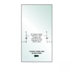 DT 1/4" Clear Tempered Glass For CDK Shower Slider 30" x 69-3/8" - Prep for 24" CTC Towel Bar - Image 3