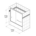 DT 72" x 72" Classic Series Tub Slider Kit for 1/4" Glass - Image 19