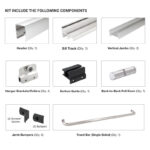 DT 72" x 72" Classic Series Tub Slider Kit for 1/4" Glass - Image 2