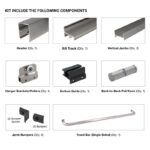 DT 72" x 72" Classic Series Tub Slider Kit for 1/4" Glass - Image 13