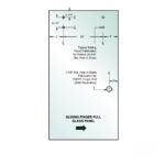 DT 3/8" Clear Tempered Glass For Clear Water Shower Slider 30" x 65-5/8" - Prep for Finger Pull - Image 3