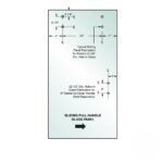 DT 3/8" Clear Tempered Glass For Clear Water Shower Slider 30" x 65-5/8" - Prep for 8" CTC Handle - Image 3