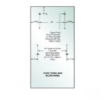 DT 3/8" Clear Tempered Glass For Clear Water Shower Slider 30" x 65-3/4" - Prep for 24" CTC Towel Bar - Image 5