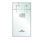 DT 3/8" Clear Tempered Glass For Clear Water Shower Slider 30" x 75- 3/4" Blank (2) 5/8" Holes at Top - Image 3