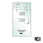 DT 3/8" Clear Tempered Glass For Clear Water Shower Slider 30" x 75-5/8" - Prep for Finger Pull - Image 2
