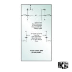 DT 3/8" Clear Tempered Glass For Clear Water Shower Slider 30" x 75-3/4" - Prep for 24" CTC Towel Bar - Image 2