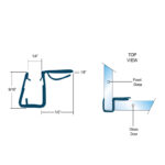 DT Clear 90 Degree Side Strike Seal for 3/8" Glass - Image 2