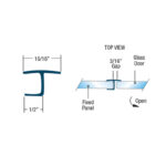 DT Clear "H" Jamb Water Seal In Line Panel (Hard Leg) - Image 2