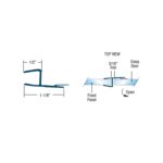 DT Clear Strike And Door H-Jamb W/Vinyl Insert 180 Deg For 3/8" Glass - Image 2