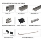 DT Classic Series Tub Door Sliding Kit for 1/4" Glass 60" X 72" - Image 14