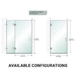 DT 3/8" Clear Tempered Glass For Glendale/Preston SD Hinge 28" x 79-9/16" - Prep for 6" CTC Handle - Image 4