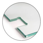 DT 3/8" Clear Tempered Glass For Glendale/Preston SD Hinge 28" x 79-9/16" - Prep for 8" CTC Handle - Image 5