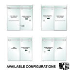 DT 3/8" Clear Tempered Glass For Clear Water Shower Slider 30" x 65-5/8" - Prep for Finger Pull - Image 3