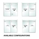 DT 3/8" Clear Tempered Glass For Clear Water Shower Slider 30" x 65-5/8" - Prep for 8" CTC Handle - Image 4