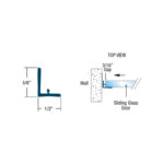 DT Clear L-Shape Jamb Seal Bumper For 3/8" And 1/2" - Image 2