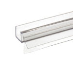 DT Clear Premium Bottom Wipe With Drip Rail & Offset Flexible Fin for 1/2" Glass - 95" Long - Image 5