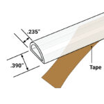 DT Clear Translucent Silicone Bulb Seal with Tape Applied 95" Long - Image 2