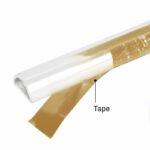 DT Clear Translucent Silicone Bulb Seal with Tape Applied 95" Long