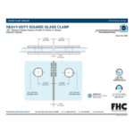 DT Square 180 Degree Glass to Glass Clamp 2 Holes in Glass - Image 14