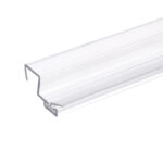 DT Clear U Seal Strike W/Leg Insert At 90 Degrees For 3/8" Glass