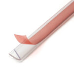 DT Clear Vinyl Edge 'V' Seal for 1/4" Maximum Gap With or Without Tape - Image 6