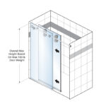 DT Clearwater Series Sliding Shower Door System for 3/8" or 1/2" Glass - Image 7