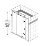 DT Denali Series 180 Degree Sliding Shower Door Kit - Image 3