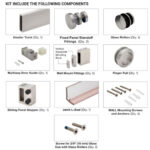DT Denali Series 180 Degree Sliding Shower Door Kit - Image 11