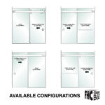 DT Denali Fixed Panel 3/8" Clear Tempered Glass - 30" x 65-3/4" Blank (2) 1/2" Holes at Top - Image 5