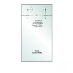 DT Denali Fixed Panel 3/8" Clear Tempered Glass - 30" x 65-3/4" Blank (2) 1/2" Holes at Top - Image 3