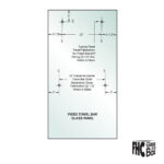DT Denali Fixed Panel 3/8" Clear Tempered Glass - 30" x 65-3/4" - Prep for 24" CTC Towel Bar - Image 3