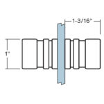 DT Classic 1 Diameter Modern Knob Back-to-Back - Image 4