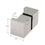 DT Square Back-to-Back Shower Door Knob/Finger Pull - Image 4