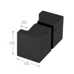 DT Square Back-to-Back Shower Door Knob/Finger Pull - Image 6
