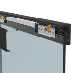 DT TideWater Series Soft-Stop Sliding Shower Door Kit for 3/8" Glass - Brite Chrome Anodized - Image 10
