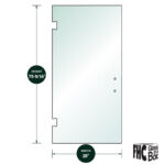 DT 3/8" Clear Tempered Glass For Glendale/Preston SD Hinge 28" x 75-9/16" - Prep for 8" CTC Handle