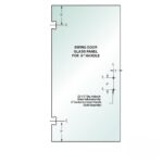 DT 3/8" Clear Tempered Glass For Glendale/Preston SD Hinge 28" x 75-9/16" - Prep for 8" CTC Handle - Image 3