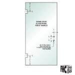 DT 3/8" Clear Tempered Glass For Glendale/Preston SD Hinge 28" x 79-9/16" - Prep for 6" CTC Handle - Image 3