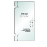 DT 3/8" Clear Tempered Glass For Glendale/Preston SD Hinge 28" x 79-9/16" - Prep for 8" CTC Handle - Image 3