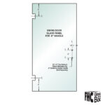 DT 3/8" Clear Tempered Glass For Glendale/Preston SD Hinge 28" x 79-9/16" - Prep for 8" CTC Handle - Image 3