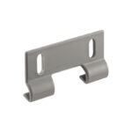 DT Shower Door Bottom Hook Guide - 2" Hole Center Spacing - Plastic Construction - Gray In Color (2 Pack)