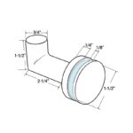 DT Mitered Thru-Glass Towel/Robe Hook for 3/8" and 1/2" Glass - Image 8