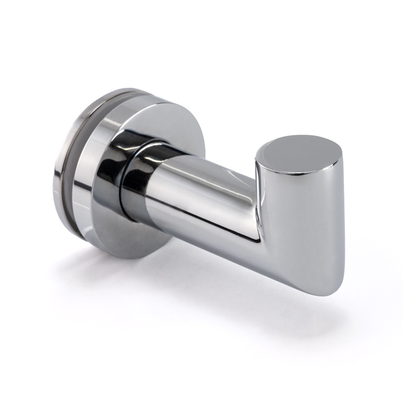 mrh1ch-1wr_1 DT Mitered Thru-Glass Towel/Robe Hook for 3/8" and 1/2" Glass - Image 1