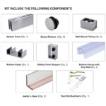 DT Napa Series 180 Deg Sliding Shower Door Kit - No Towel Bar - Image 2