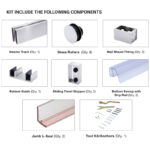 DT Napa Series 180 Deg Sliding Shower Door Kit - No Towel Bar - Image 14